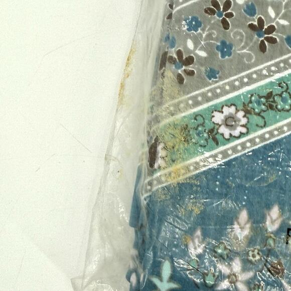 70s Cannon Monticello 'Katrina' FULL FLAT Sized Top Sheet Chevron Floral RARE! - Picture 10 of 10